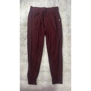 Senita Athletic Joggers Burgundy/Maroon Sz small